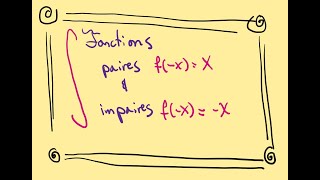 Calcul intégral  62  Fonctions paires et impaires [upl. by Acinelav]