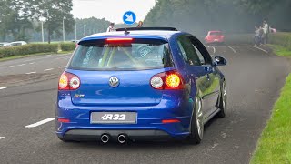 BEST OF VW GTIR Leaving Carmeet 2021 AntiLag Burnouts Launch  R32 R36 GTIs 6R 7R 8R VR6 [upl. by Nedrah]