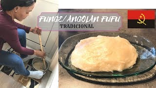 🍗RECEITA FÁCIL DE FUNGE DE BOMBO 🍤EASY RECIPE CASSAVA FUFU Angolan fufu🍗 [upl. by Atrim]