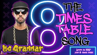 Learn Your Eight Times Table in Rap  MC Grammar 🎤  Educational Rap Songs for Kids 🎵 [upl. by Sherl]