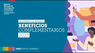 Taller informativo solicitud de Beneficios Complementarios  Segundo Llamado 2023 [upl. by Kenward]