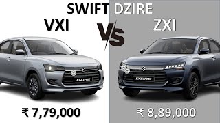 Swift Dzire VXI Vs ZXI 2024 [upl. by Pasho]