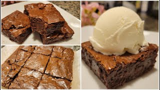 Fudgy Chocolate Brownie Recipe  How to make the Best easy Brownie Ever  Written Recipe [upl. by Atterual506]