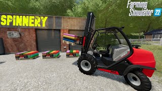 How to use spinnery ELMCREEK  FARMING SIMULATOR 22 [upl. by Frayda]