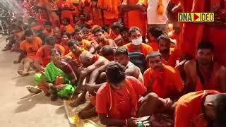 ‘Kanwar’ devotees throng Baba Baidyanath Temple to offer prayers in Deoghar [upl. by Wilden]