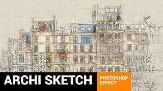 Architectum 3  Archi Sketcher Photoshop Action Tutorial [upl. by Htebezile]