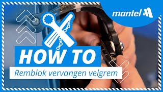 REMBLOKKEN VERVANGEN VELGREM van je RACEFIETS Mantel Howto [upl. by Dnaltruoc]