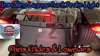 How to install custom dynamics brake light to luggage rack on the 23 HarleyDavidson Road Glide 3 [upl. by Dhumma]