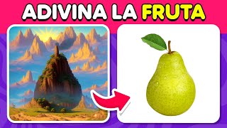 Adivina la FRUTA Oculta por la Ilusión ✅🍓🍍 Niveles fácil medio y difícil  Quiz de frutas [upl. by Annawd]