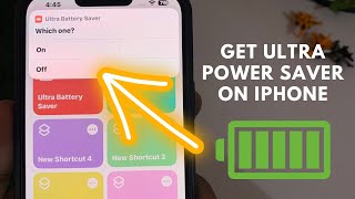 Get Ultra Battery Saver On iPhone To Save Battery Drain  Ultra Battery Saver Mode In iPhone [upl. by Essinger937]