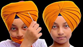 turban tie for beginners  how to tie patiala shahi pagg easy way  pagg patiala shahi DASTARCOACH [upl. by Anne-Corinne]