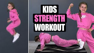 quotGET STRONGquot Kids Workout  Kids Exercises GREAT FOR DANCE TRAINING [upl. by Aenahs]