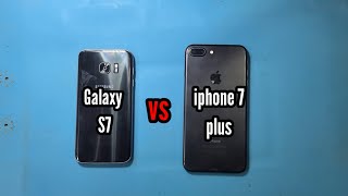 iphone 7 plus vs Galaxy s7 speed test [upl. by Gemperle]