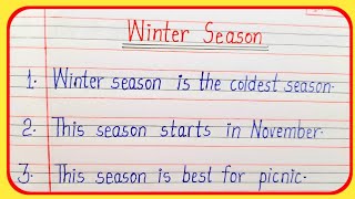 10 Lines On Winter Season In English Winter Season Par 10 Line Nibandh  Essay On Winter Season [upl. by Eade443]