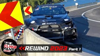 BEST of Hill Climb 2023  HCF Rewind 23  speed sparks fails crashes ☆ part 1 [upl. by Ratib289]