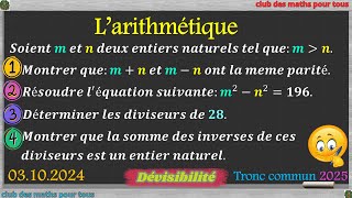 Arithmétique Divisibilité et Parité [upl. by Moina]