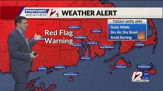 WPRI 12 Weather Forecast 111624 Red Flag Warning Continues Today [upl. by Littman]