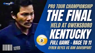 ⭐ Efren Reyes Full Game Final Pro Tour Championship Race to 11 at Owensboro Kentucky efrenreyes [upl. by Yeslehc]