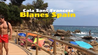 Cala Sant Francesc Blanes Costa Brava Best Beaches amp Coves  Spain Beach Walk [upl. by Malaspina86]