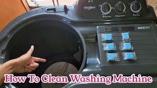 Whirlpool Semi Automatic Washing Machine  How to Clean Washing Machine Using Tablets [upl. by Meirrak]