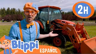 Blippi aprende sobre tractores  Blippi Español  Videos educativos para niños [upl. by Becky]