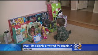 RealLife Grinch Arrested For BreakIn [upl. by Akineg949]