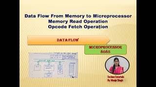 Unit 1 L11  Data flow from memory to MPU  Fetch operation in 8085 Microprocessor opcode fetch [upl. by Cuthbert]