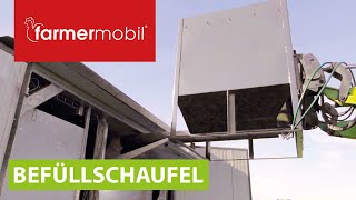 farmermobil® Befüllschaufel  komfortable Silobefüllung im Mobilstall [upl. by Attirb]