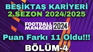 Football Manager 2024  BEŞİKTAŞ KARİYERİ 2SEZON  HEDEF ŞL DE SON 16  PUAN FARKI 11   BÖLÜM 4 [upl. by Kalvn250]