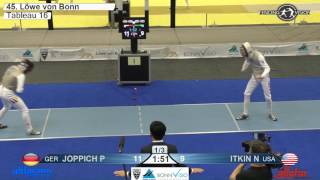 FE M F Individual Bonn Ger World Cup 2017 T16 05 blue ITKIN USA vs JOPPICH GER [upl. by Adai]