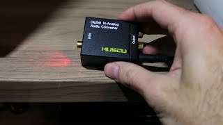 CÓMO REPRODUCIR AUDIO DIGITAL ÓPTICO o COAXIAL del TELEVISOR en un EQUIPO ANALÓGICO  CONVERSOR DAC [upl. by Limaa842]