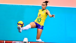 Craziest Defense Volleyball Skills  Gabriela Guimaraes GABI  Crazy Volleyball SAVES [upl. by Essinger]