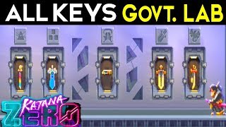 Katana ZERO ALL KEY Locations  Govt LAB Unlock All Doors [upl. by Millham]