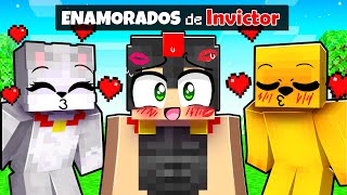 Minecraft PERO TODOS SE ENAMORAN de INVICTOR 😍 [upl. by Korb]