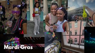 Travel Vlog  Mardi Gras  New Orleans 2024  Bourbon Street Beignet Snowcones [upl. by Falconer]