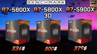 Ryzen 5800X vs 5800X3D vs 5900X  Benchmark  Test in 7 Games [upl. by Navarro37]