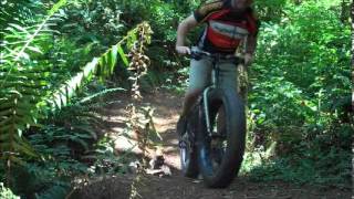 Fat Bike 20132014 Surly Moonlander Ride in the Woods in Oregon [upl. by Olinde606]