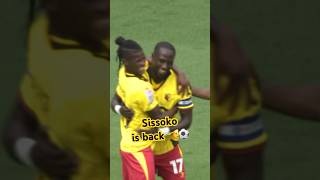 Sissoko scores at the Vic 🫡⚽️ [upl. by Eimerej]