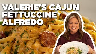 Valerie Bertinellis Cajun Fettuccine Alfredo with Andouille  Food Network [upl. by Inalan934]