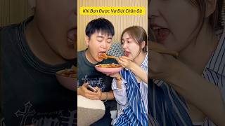 Khi Bạn Được Vợ Đút Cho Ăn Chân Gà Bạn Sẽ Làm Gì mukbang food anuong anvat shorts [upl. by Atinuahs]