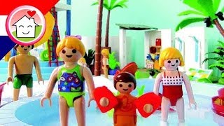 Playmobil filmpje Nederlands In het Aquapark  Familie Huizer [upl. by Ahsenahs]