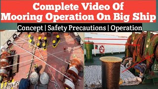 Mooring Operation Procedure On Big Ship  Step By Step Practical guide For Mooring Operation [upl. by Dwayne]