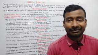 Drug toxicity Pharmacology Dr Upendra Verma [upl. by Deckert]