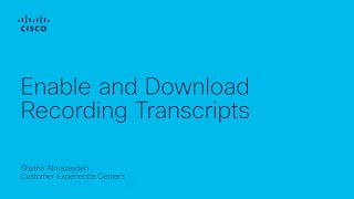 Enable and Download Recording Transcripts [upl. by Cherey]