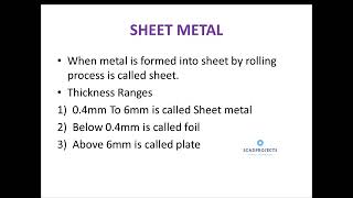 Press Tool Design I What is sheet metal [upl. by Anyotal]