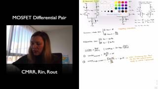 MOSFET Diff Amp CMRR Rin Rout [upl. by Havelock]