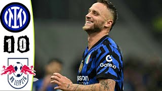 Inter vs RB Leipzig 10 Highlights  UEFA Champions League 2024 [upl. by Erapsag653]