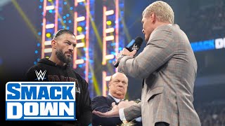 FULL SEGMENT – Reigns and Rhodes come face to face before WrestleMania SmackDown March 22 2024 [upl. by Rakel]