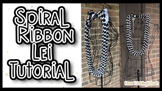 Ribbon Lei Tutorial✨  Beginner Friendly 3D Spiral Graduation Lei🎓  Lei With TJ🌙 [upl. by Harl]