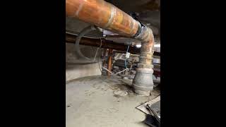 Pipe leak over tank hvac hvacmaintenance makeup commercial repairleaks furnace boilertrades [upl. by Asiulairam181]